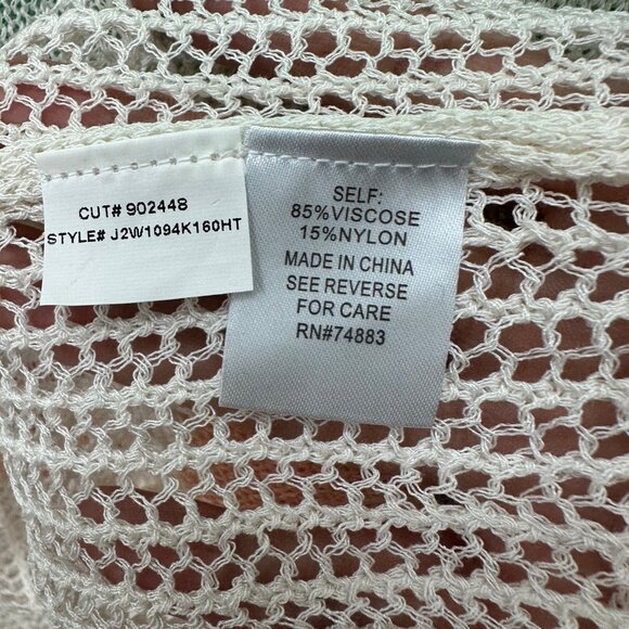 Honey & T Francescas Stripe Open Weave Knit Sweater Shirt Womens size Medium NEW - Picture 3 of 6